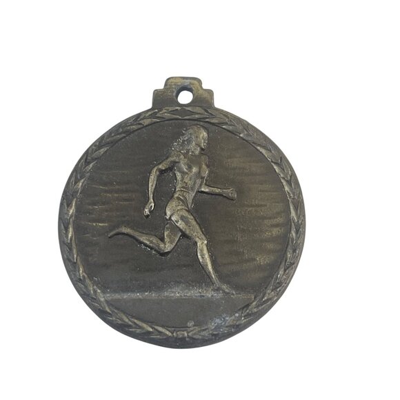 Vintage Metal Track & Field Running Medal Pendant Memorabilia - Picture 2 of 5